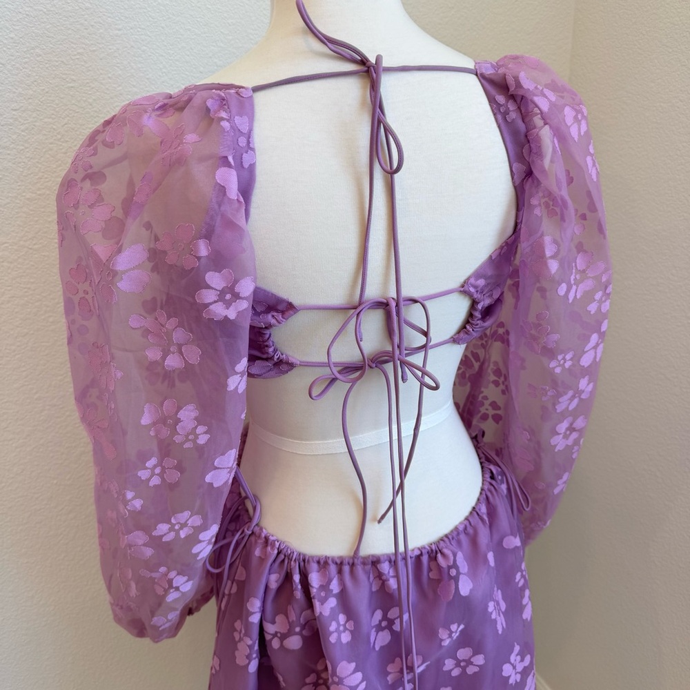 NWT Urban Outfitters Purple Floral Dress Size Medium - Picture 9 of 15